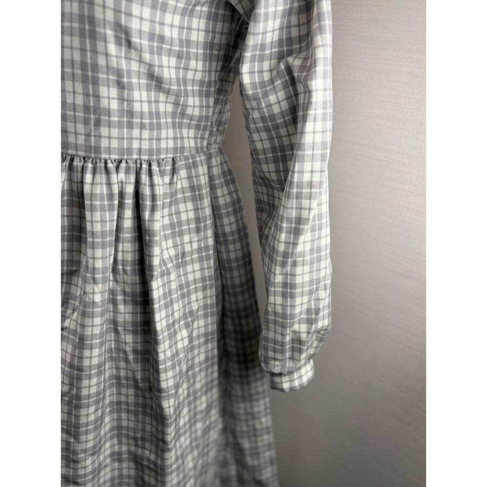 Sylvia Whyte vintage girls gray plaid dress with red bow size 14 - Picture 4 of 6